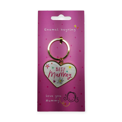 Picture of BEST MUMMY KEYRING HEART SHAPE